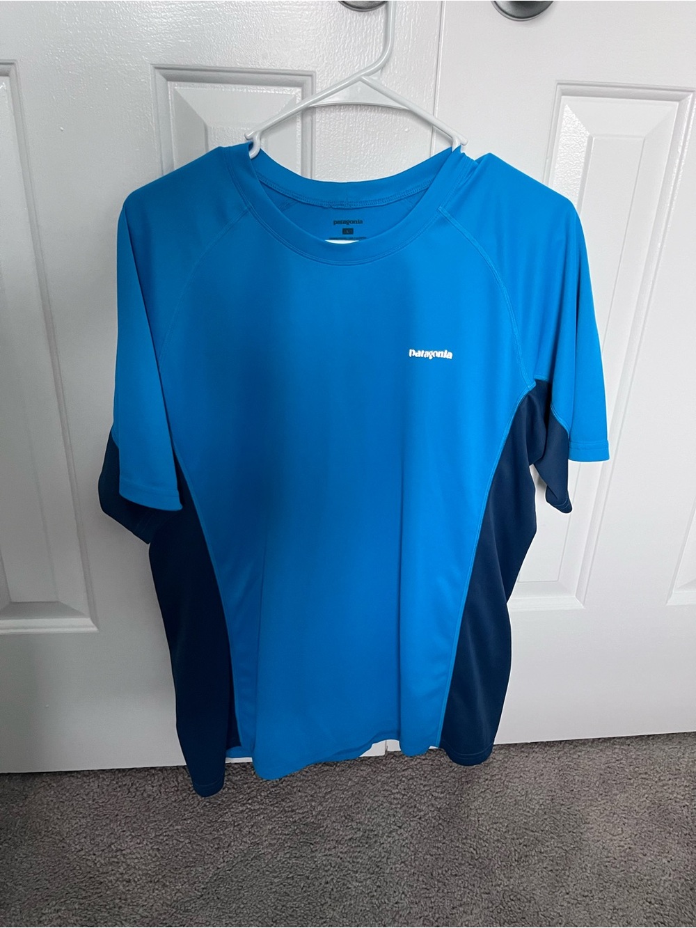 Patagonia Men’s Large blue Short sleeve lightweight shirt